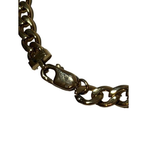 Gold Chainlink Stainless Steel Bracelet One Size OSFM - Picture 4 of 5